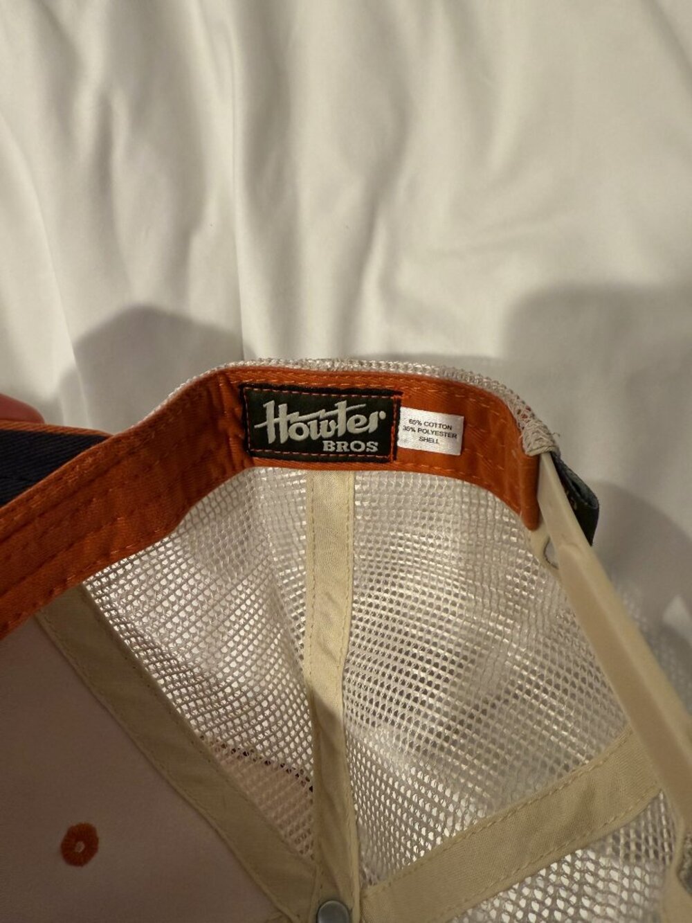 Howler Bros Orange Cream Trucker Hat Mesh Snapback Retro Style - Picture 3 of 3